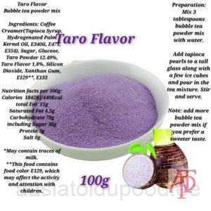 Bubble Tea Powder Mix - Taro Flavour, 100g