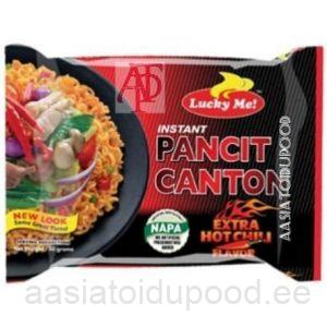 Lucky Me Instant Pancit Canton Extra Hot Chili Flavor Noodles 80g